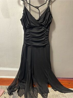 Ruby Rox Black Ruched Evening Dress